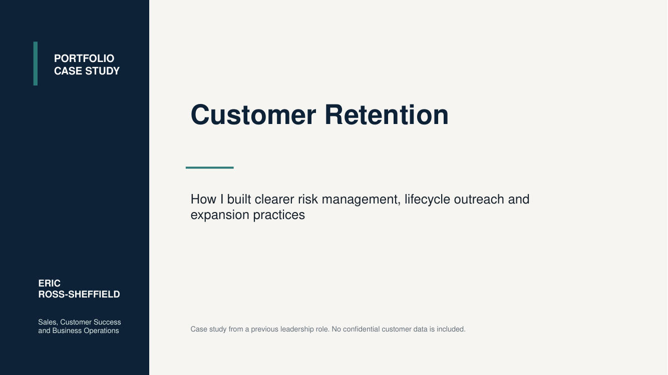 Customer Retention and Revenue Protection case study cover